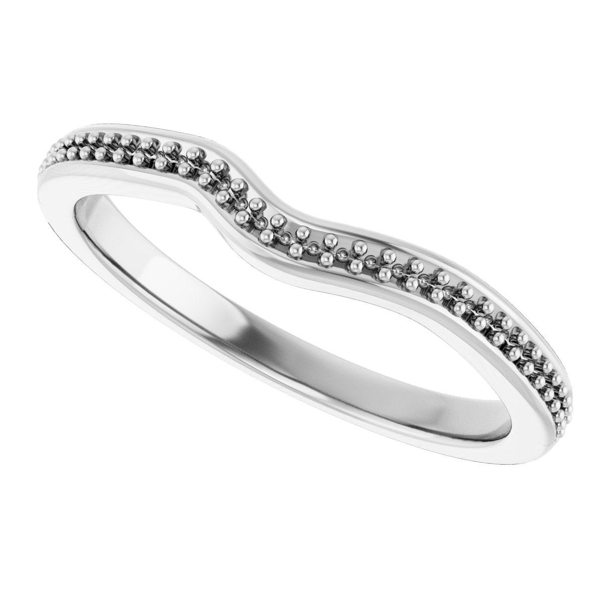Band Mounting for 12x10 mm Emerald Ring view 5