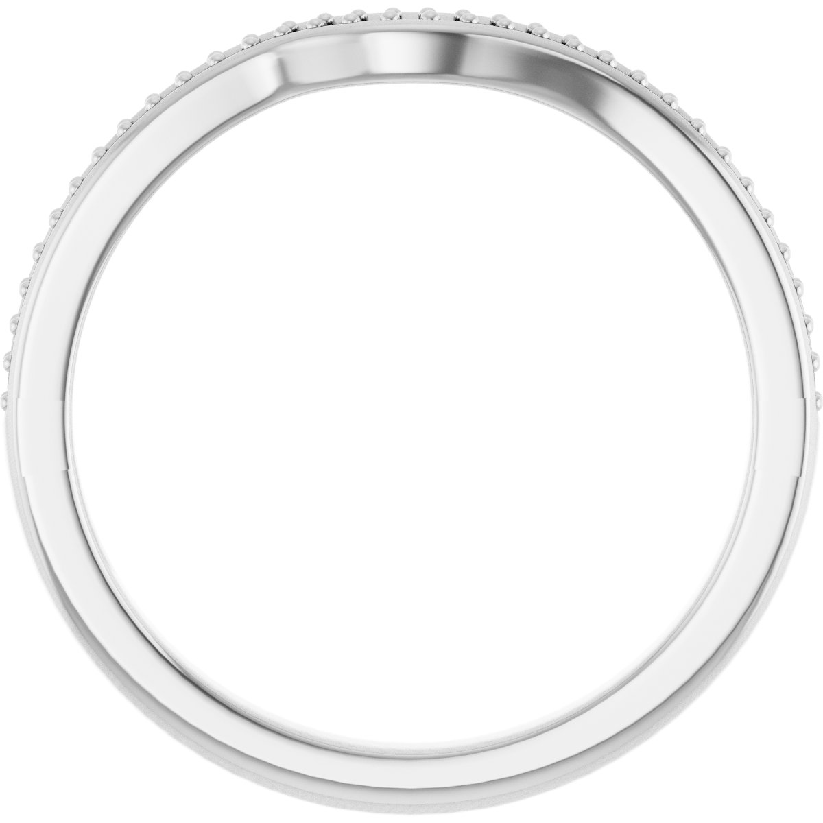 Band Mounting for 12x10 mm Emerald Ring view 2