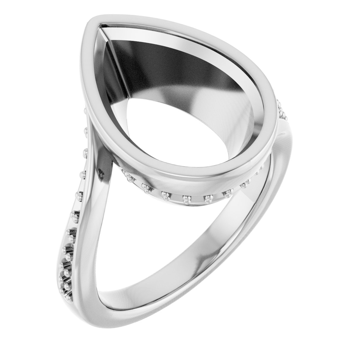 Bezel-Set Accented Engagement Ring