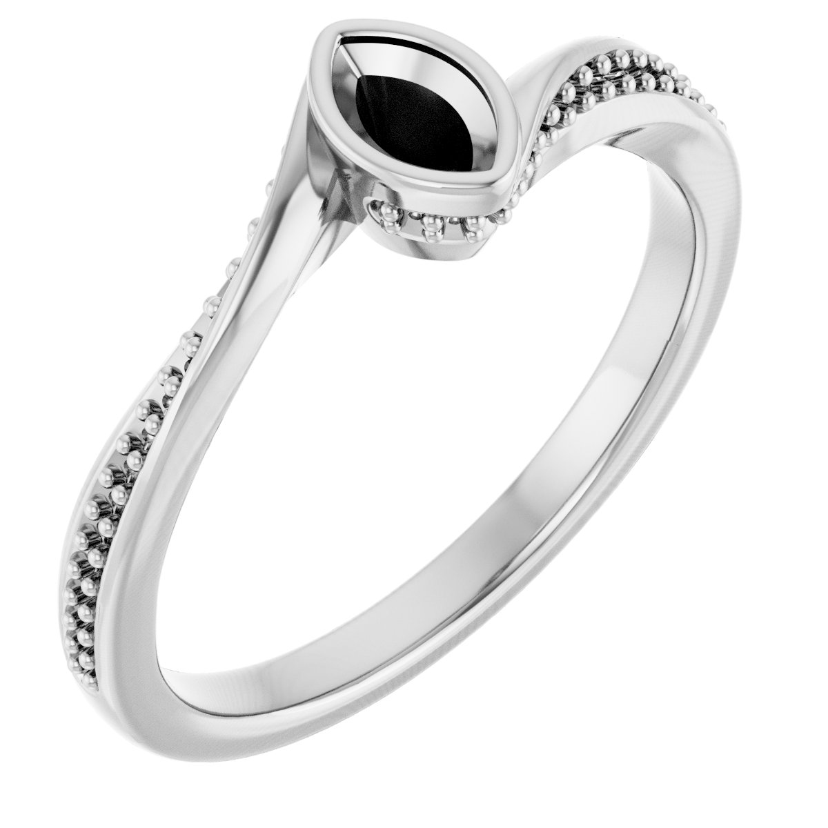 Bezel-Set Accented Engagement Ring