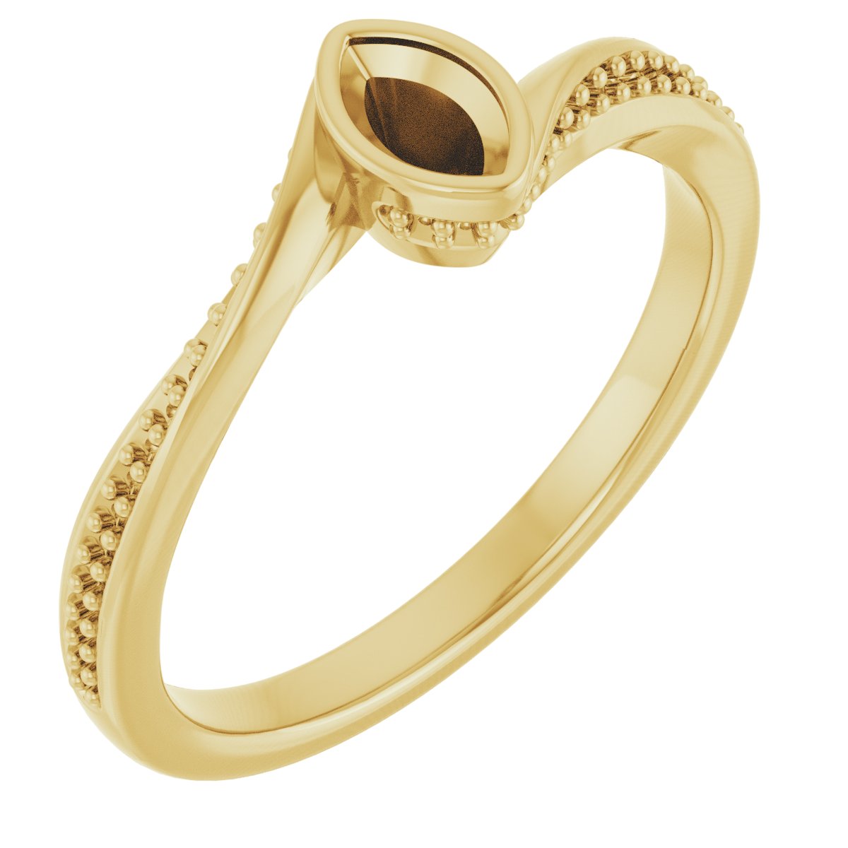 Bezel-Set Accented Engagement Ring