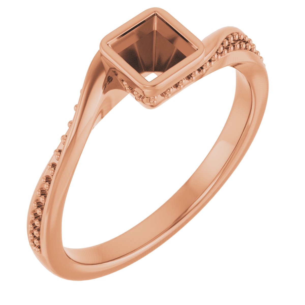 Bezel-Set Accented Engagement Ring