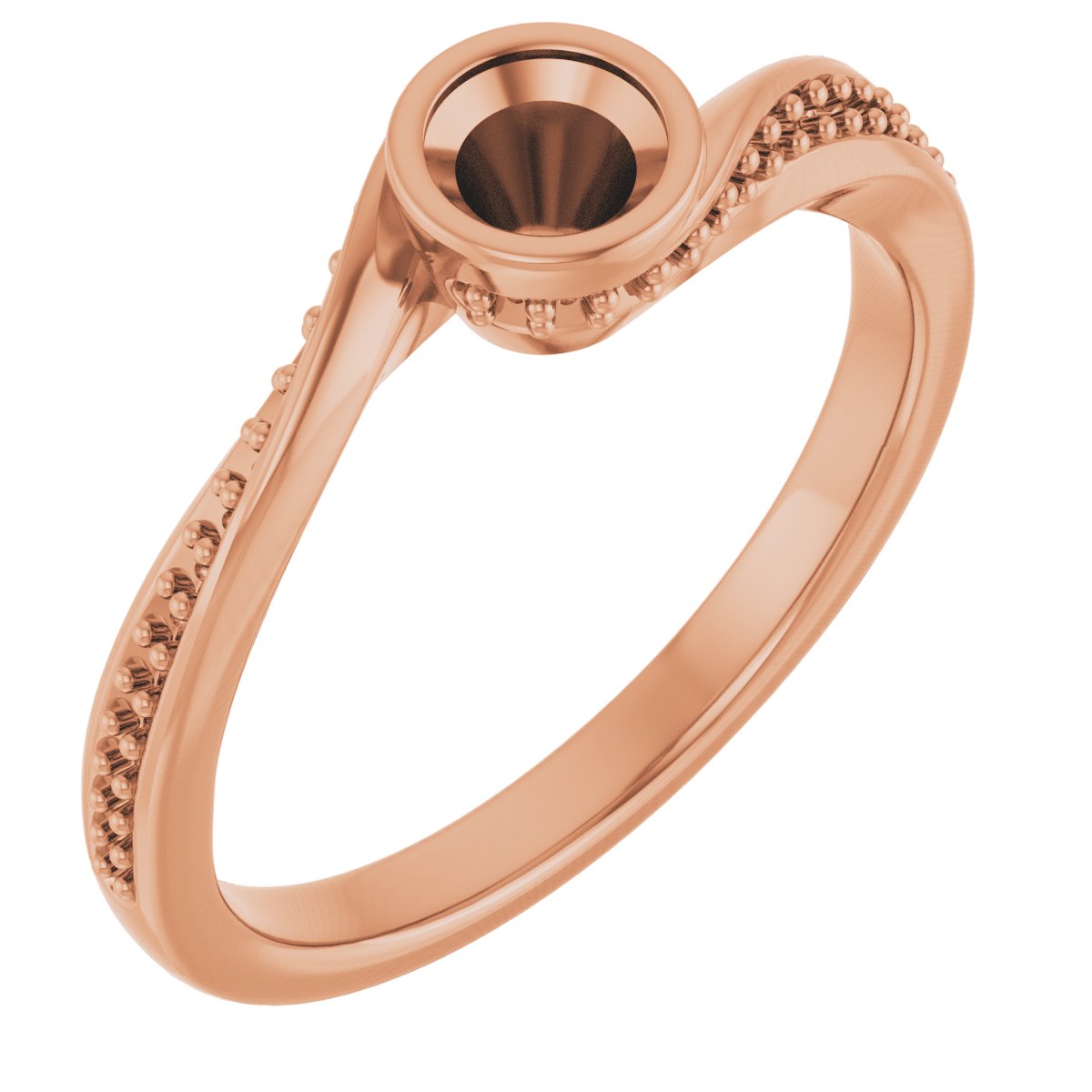Bezel-Set Accented Engagement Ring