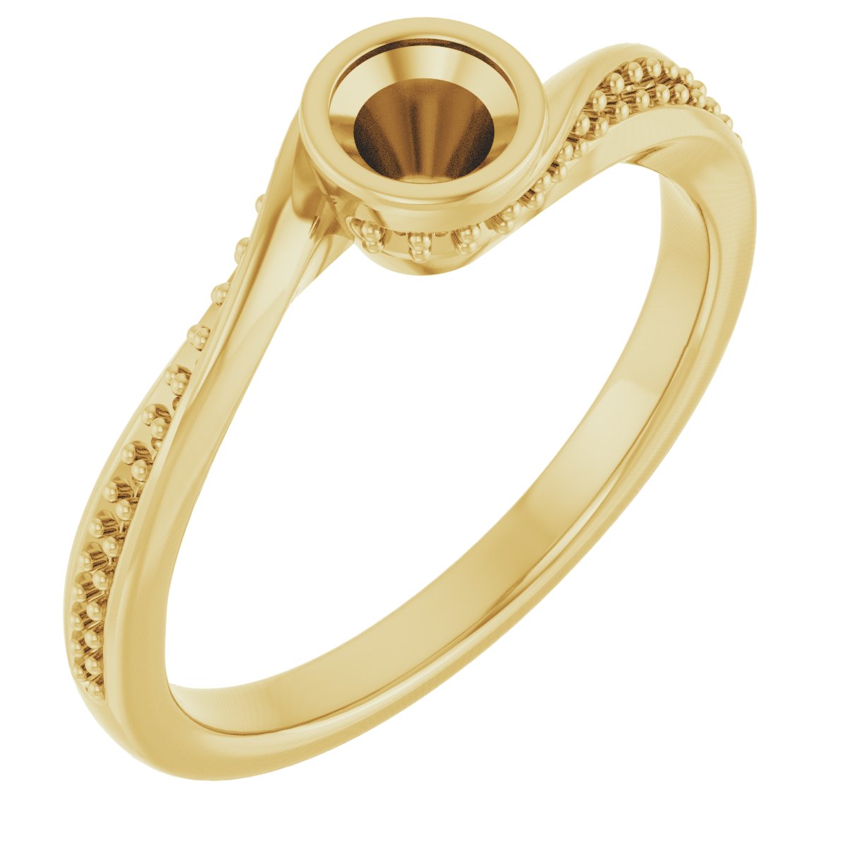 Bezel-Set Accented Engagement Ring