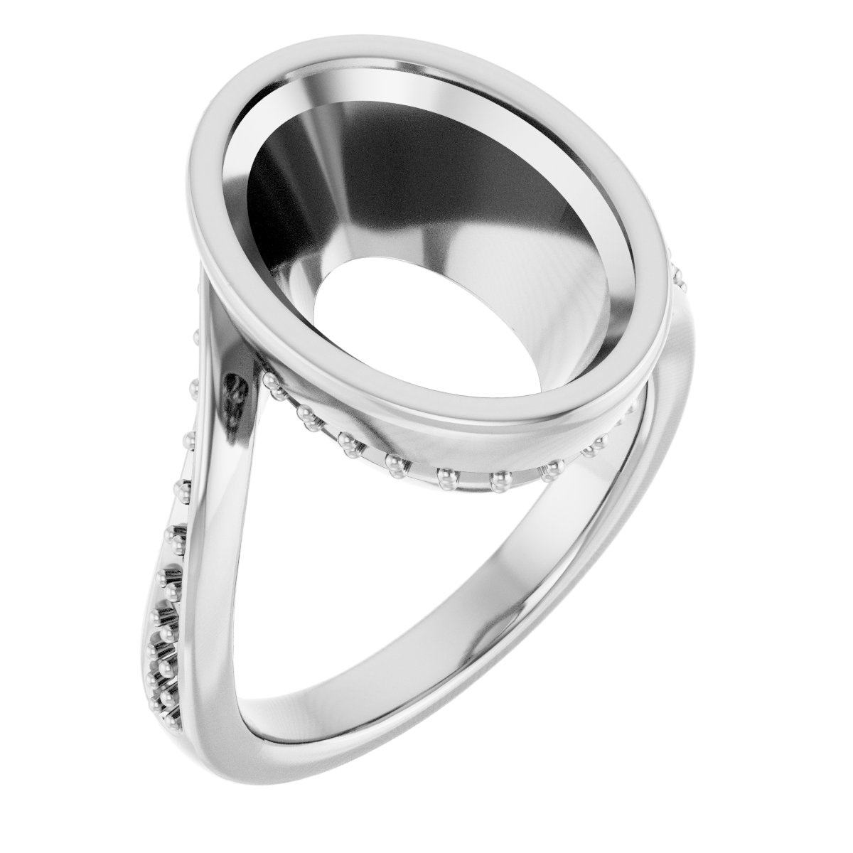 Bezel-Set Accented Engagement Ring