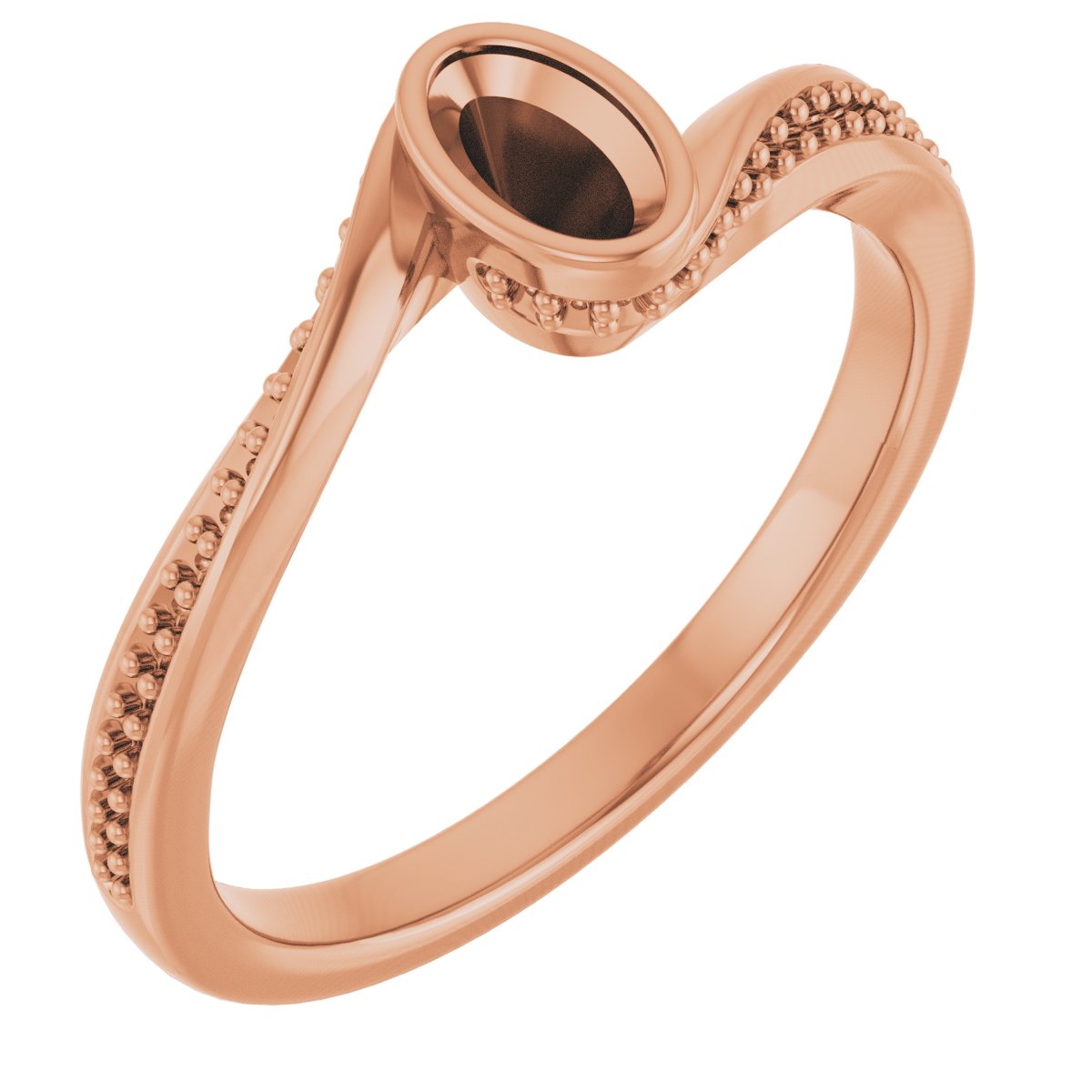 Bezel-Set Accented Engagement Ring