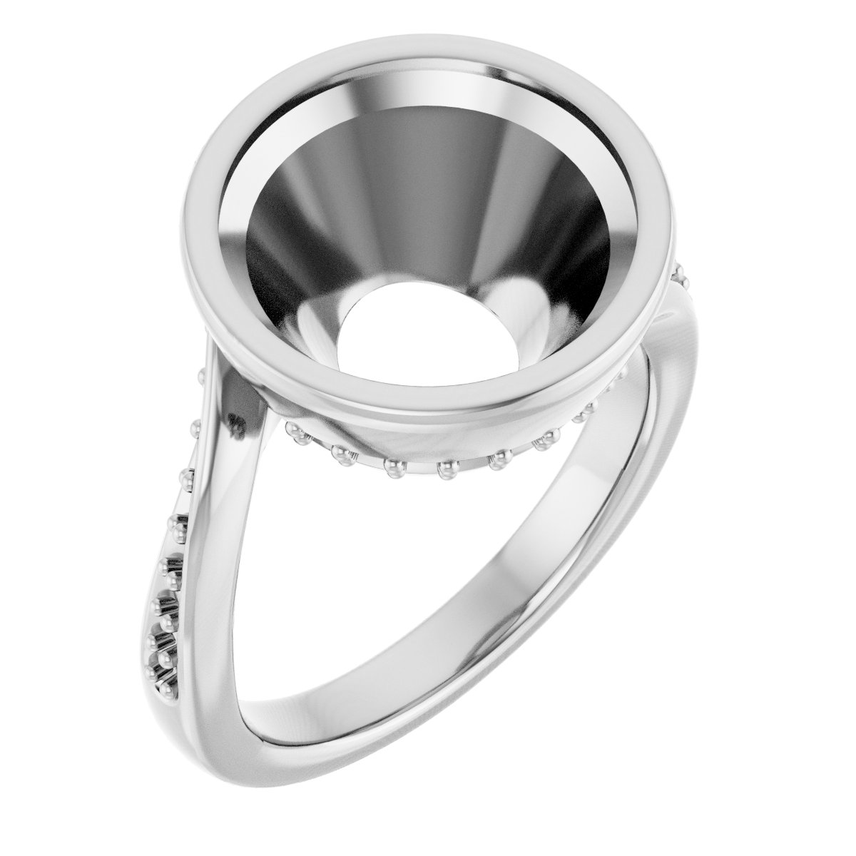Bezel-Set Accented Engagement Ring