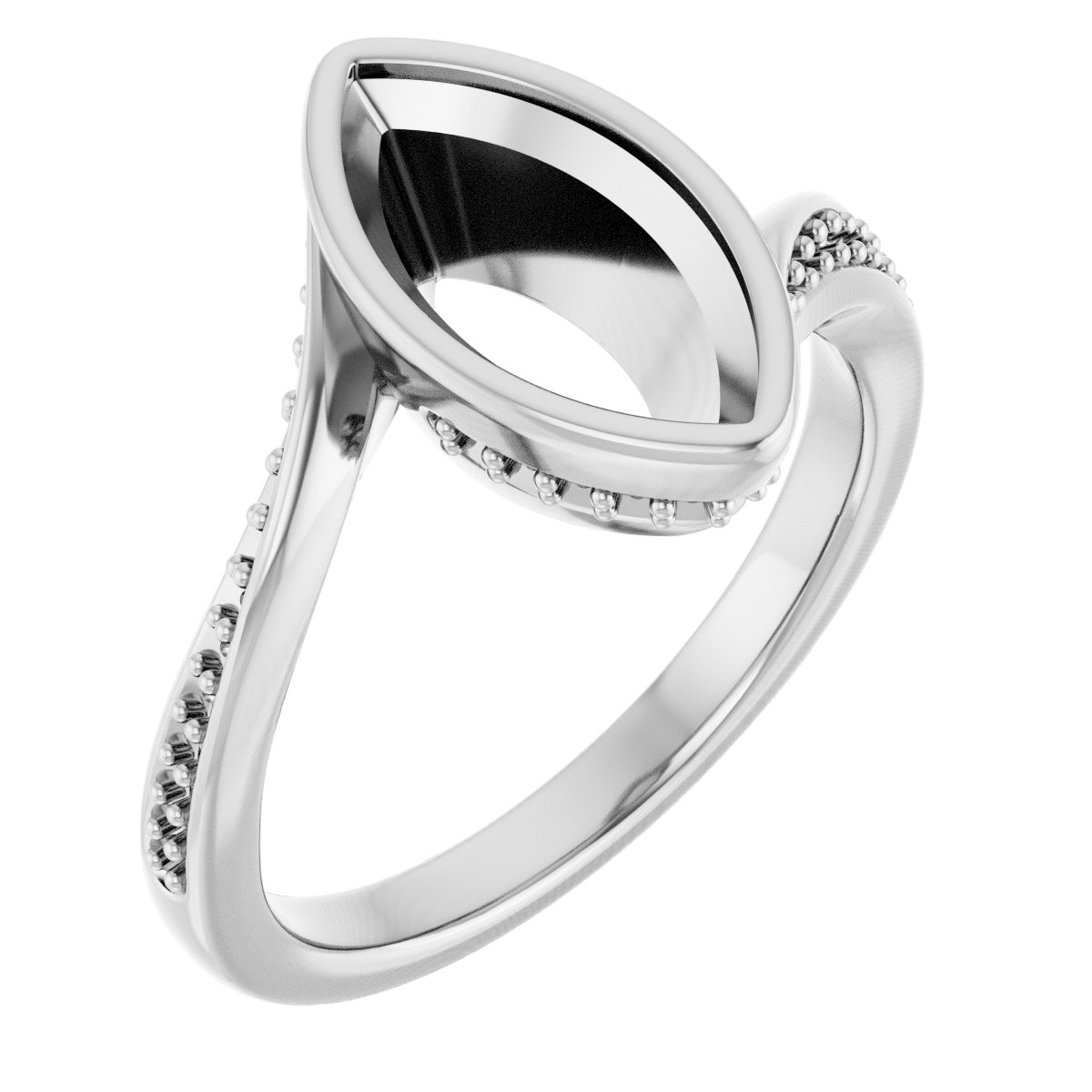 Bezel-Set Accented Engagement Ring
