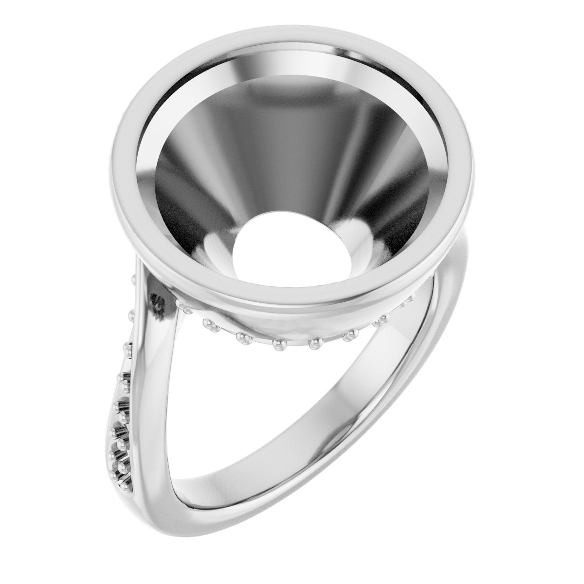 Bezel-Set Accented Engagement Ring