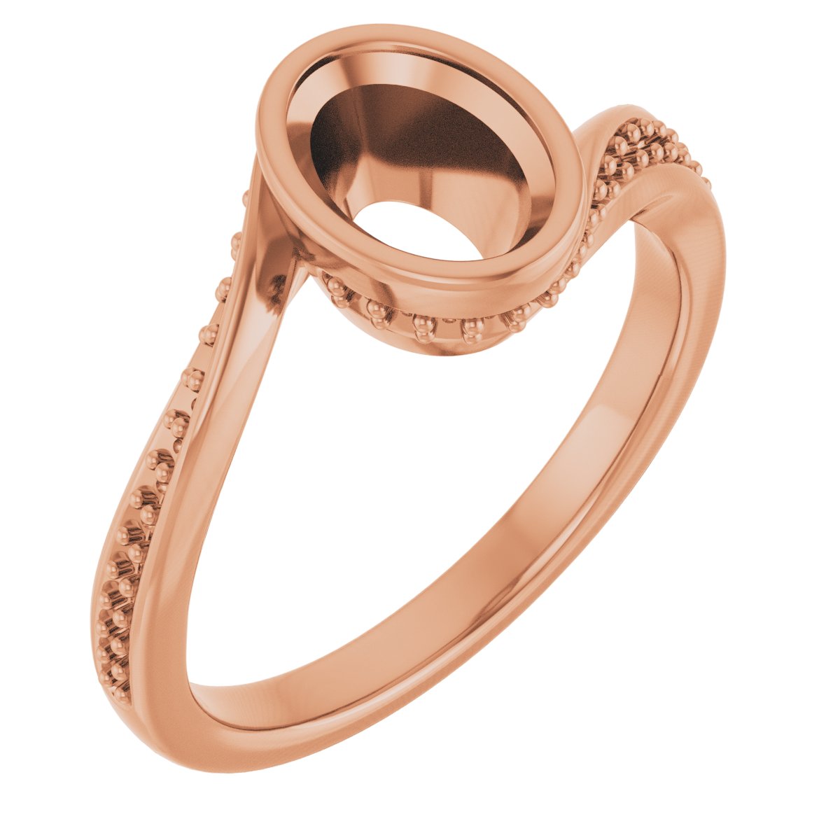 Bezel-Set Accented Engagement Ring