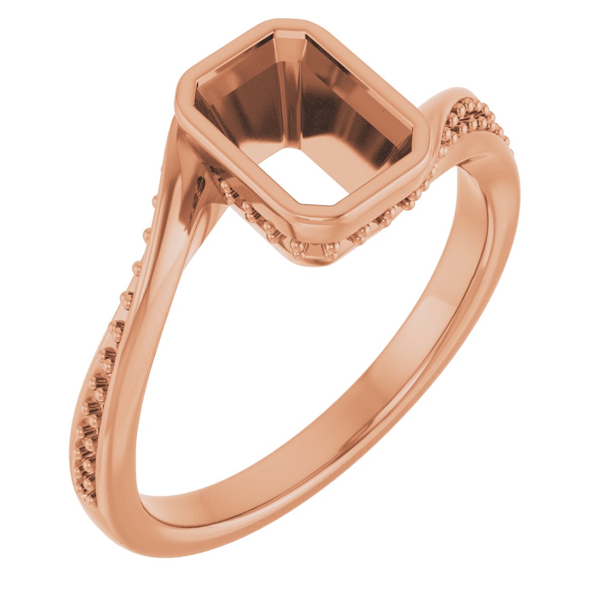 Bezel-Set Accented Engagement Ring