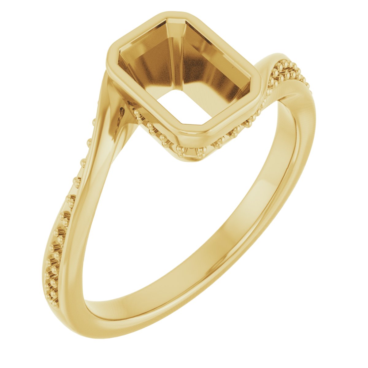 Bezel-Set Accented Engagement Ring