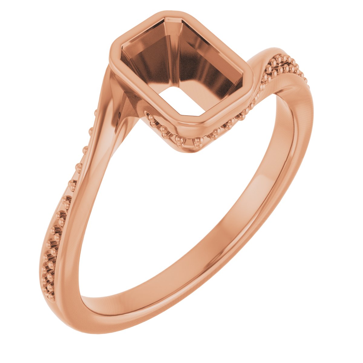 Bezel-Set Accented Engagement Ring