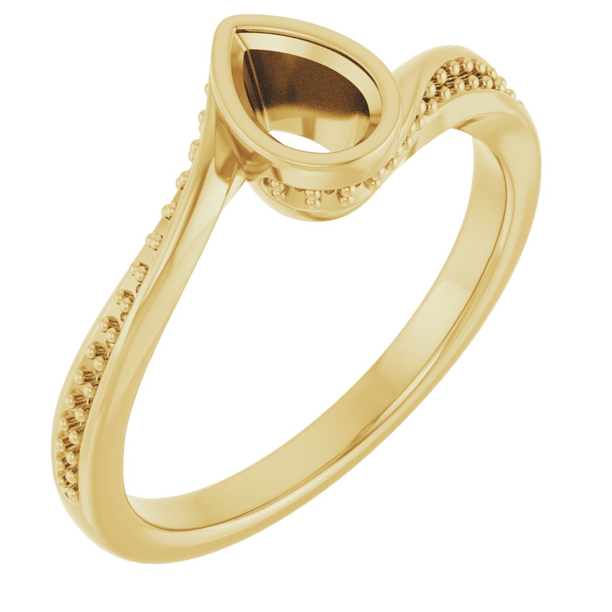 Bezel-Set Accented Engagement Ring