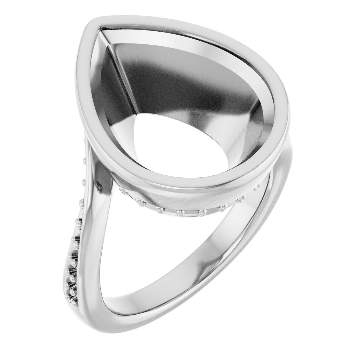 Bezel-Set Accented Engagement Ring