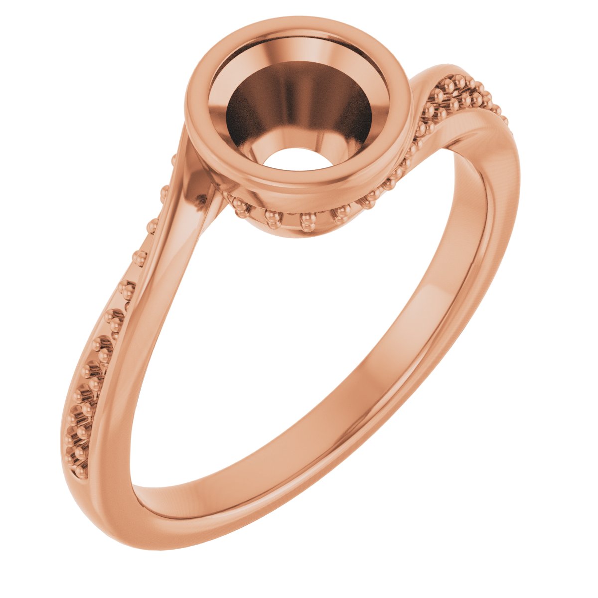 Bezel-Set Accented Engagement Ring