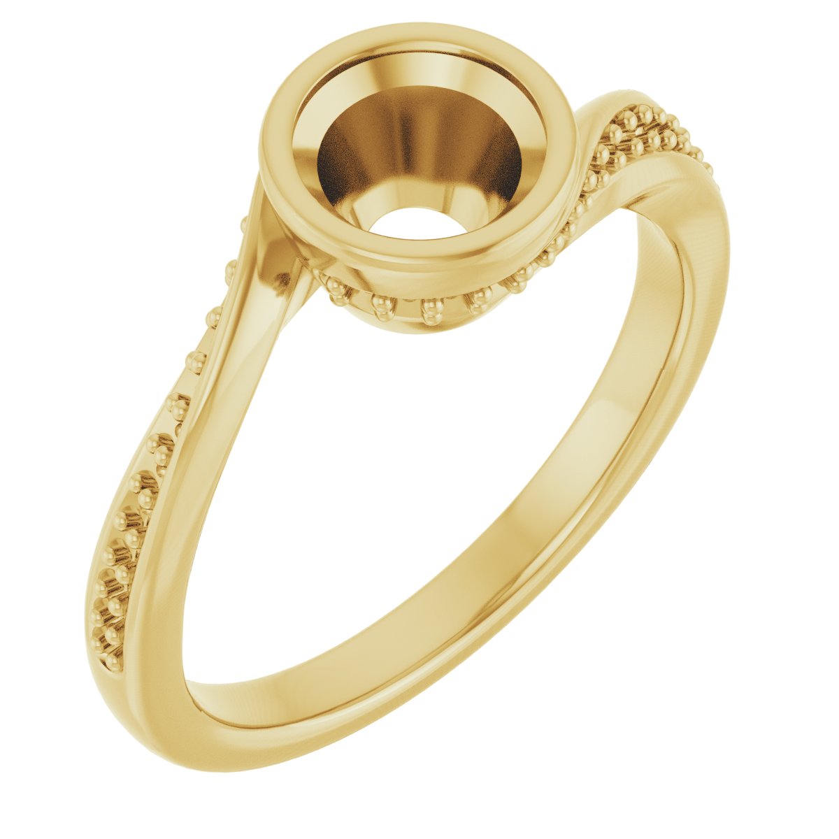 Bezel-Set Accented Engagement Ring