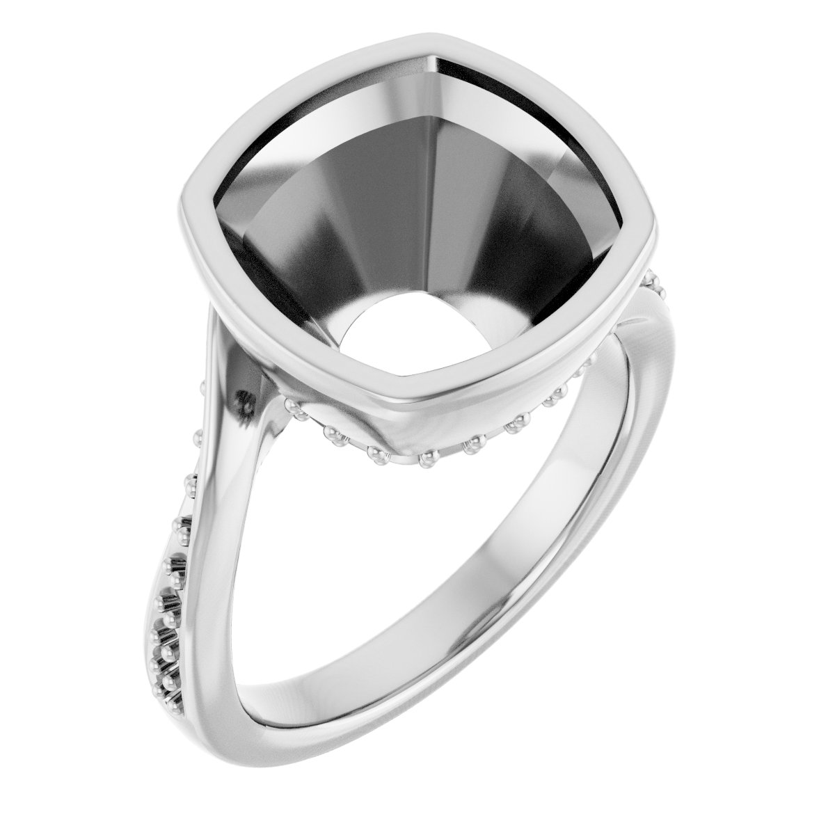 Bezel-Set Accented Engagement Ring