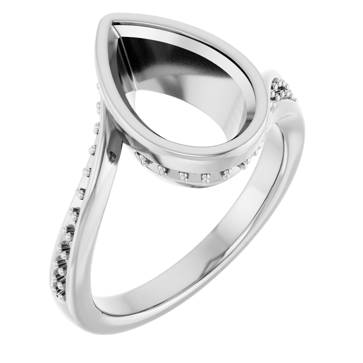 Bezel-Set Accented Engagement Ring