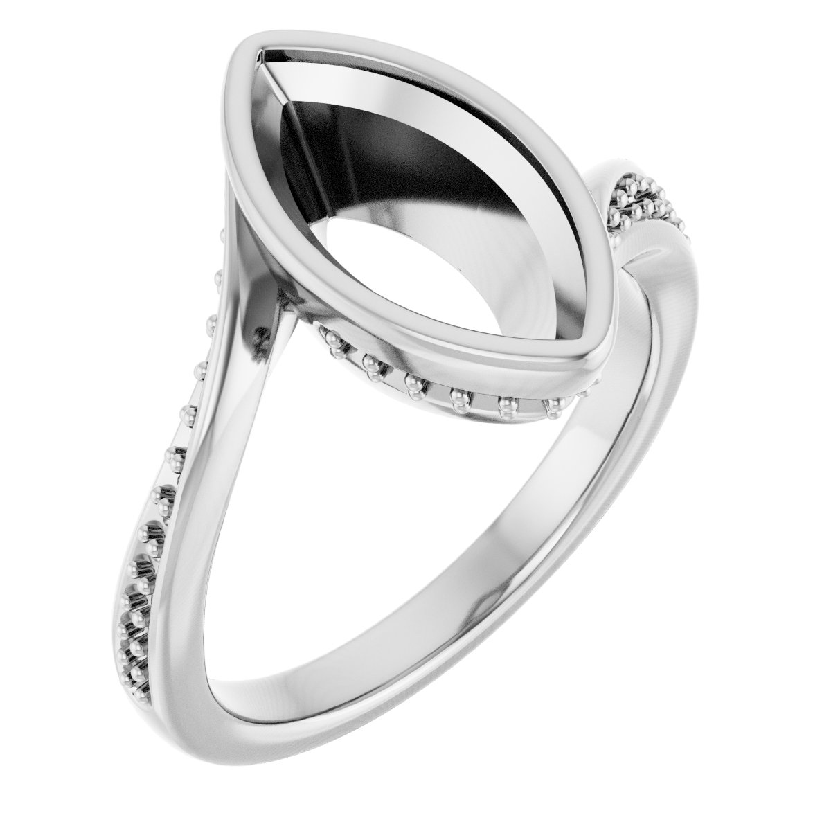 Bezel-Set Accented Engagement Ring
