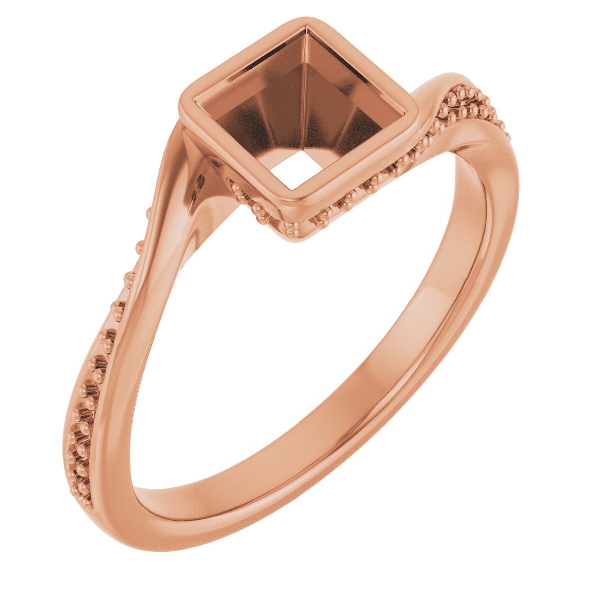Bezel-Set Accented Engagement Ring