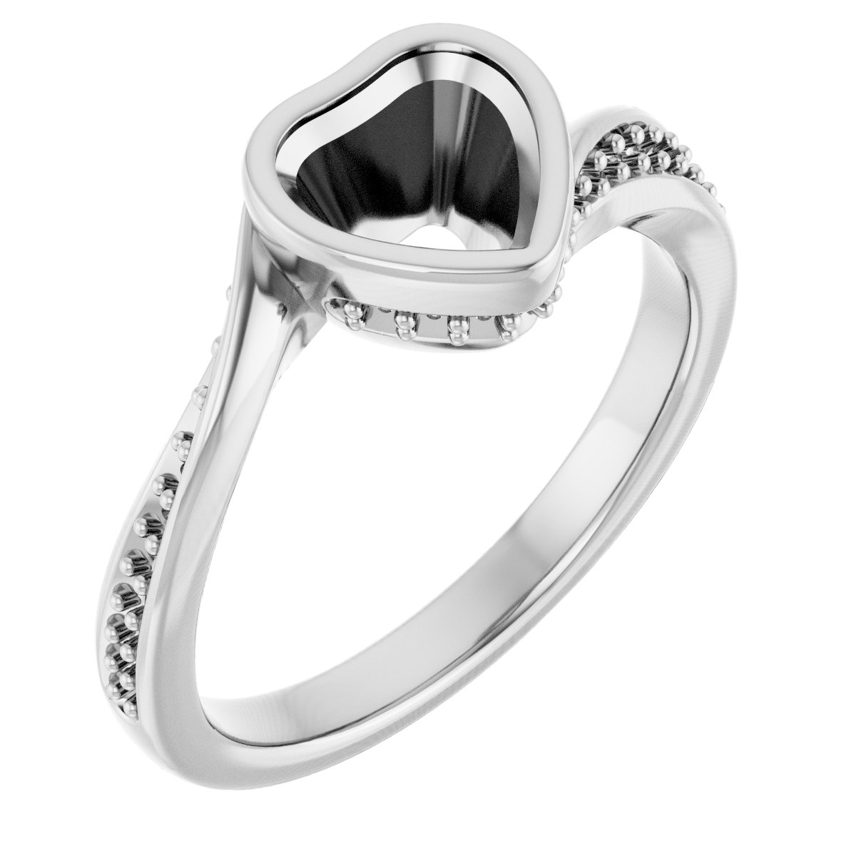 Bezel-Set Accented Engagement Ring