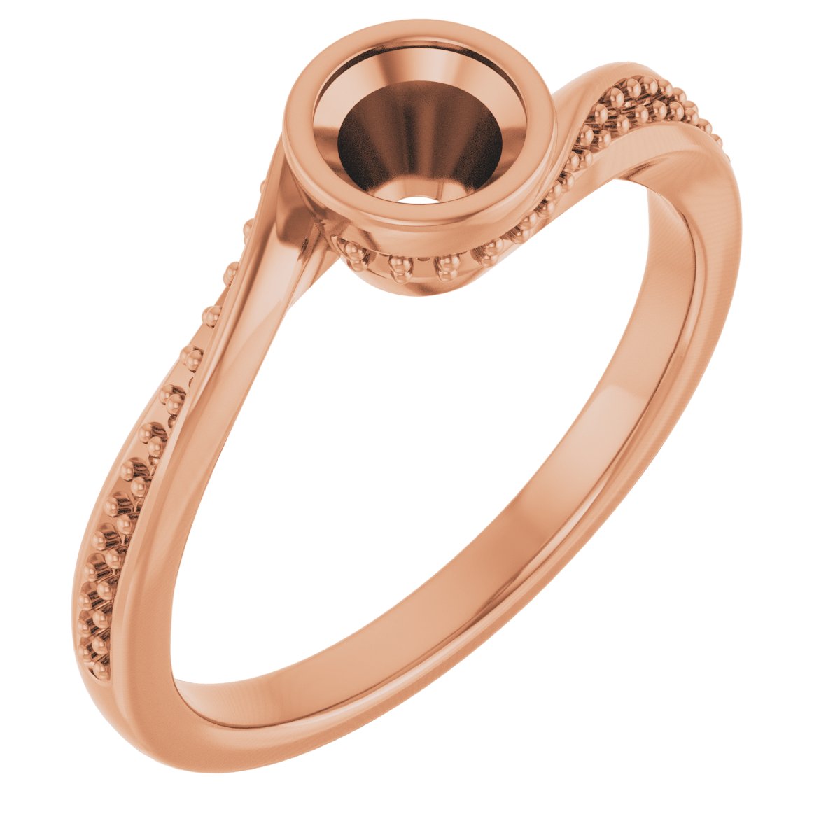 Bezel-Set Accented Engagement Ring