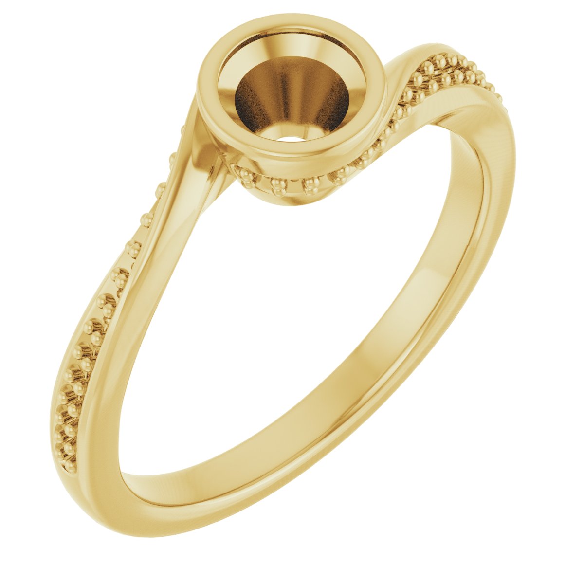 Bezel-Set Accented Engagement Ring