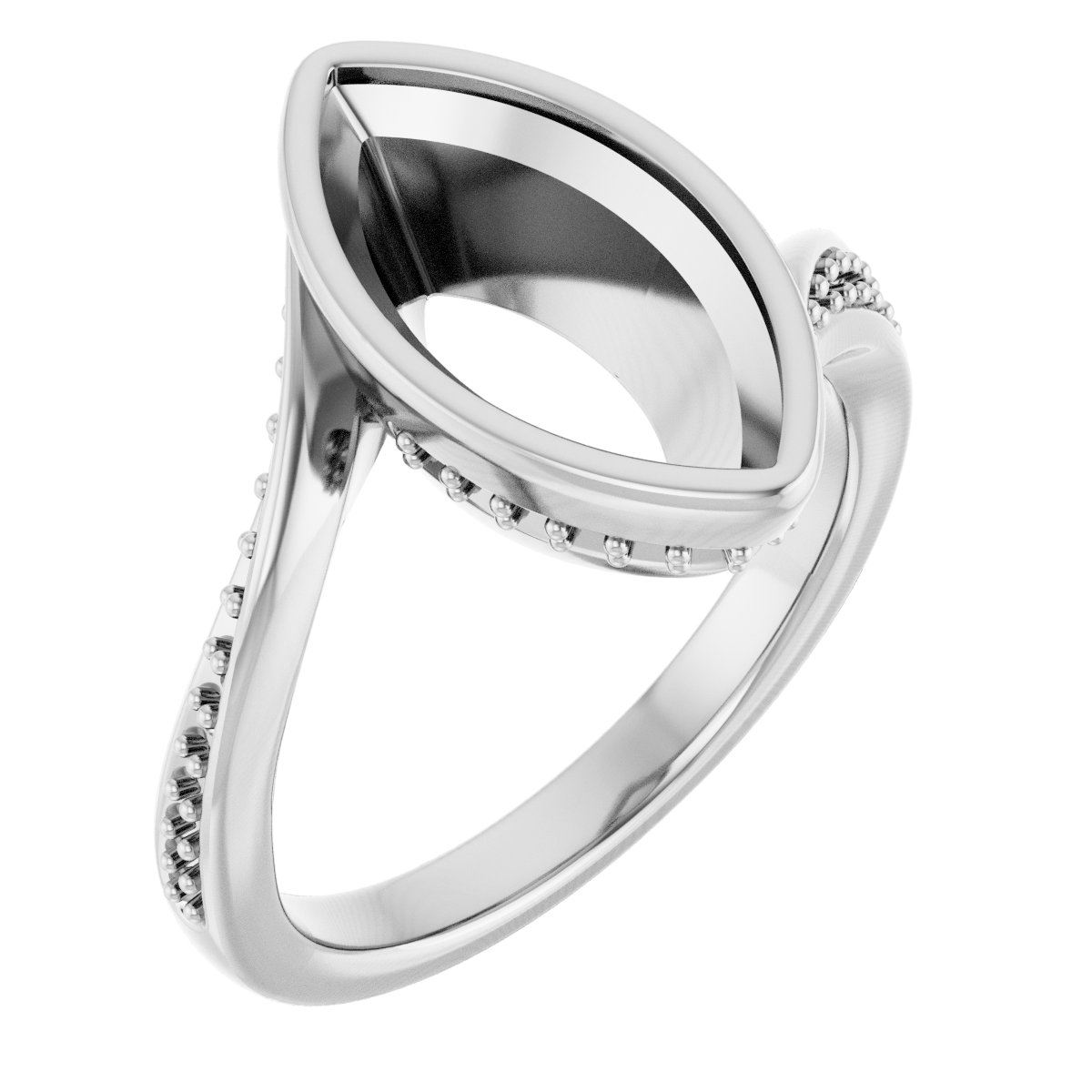Bezel-Set Accented Engagement Ring