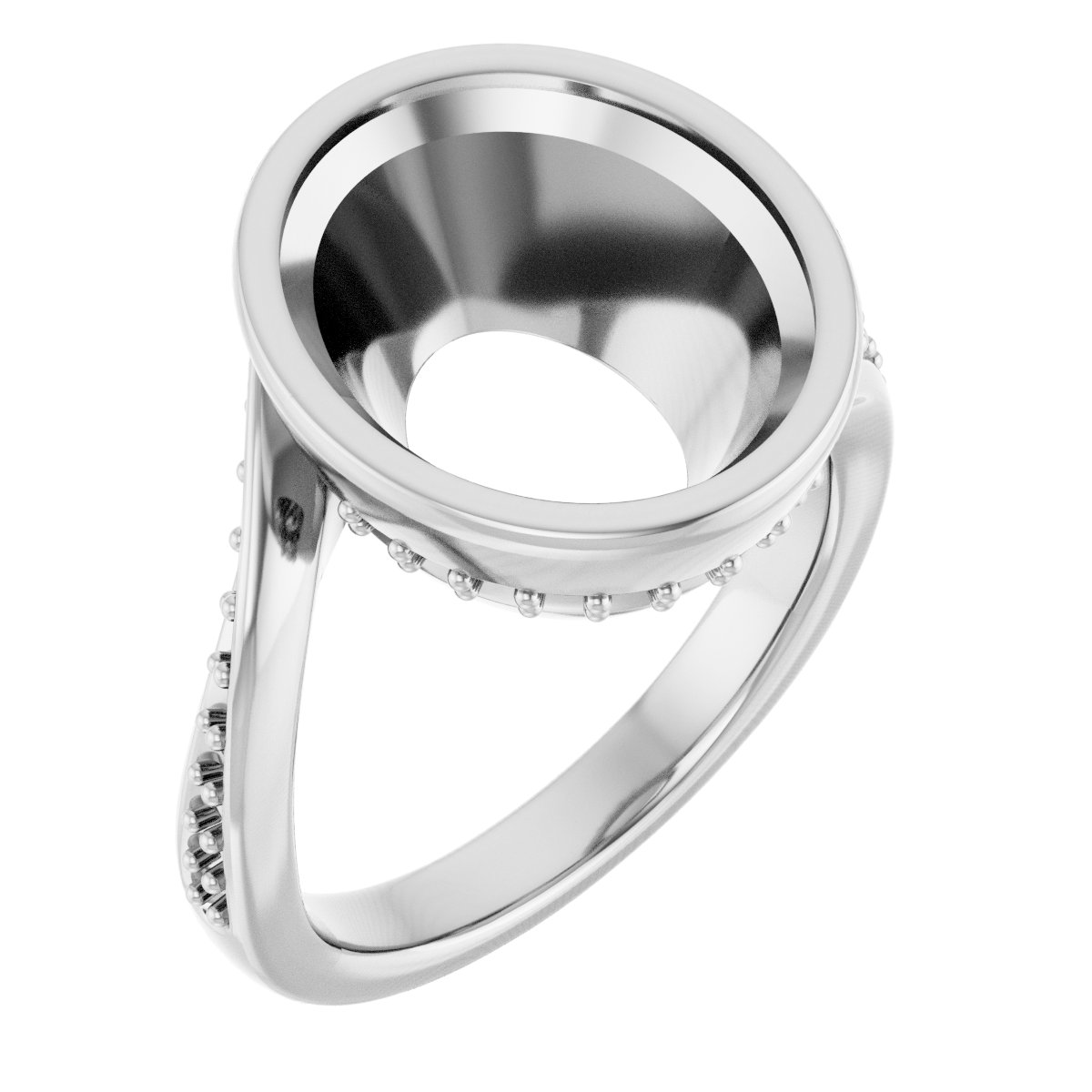 Bezel-Set Accented Engagement Ring