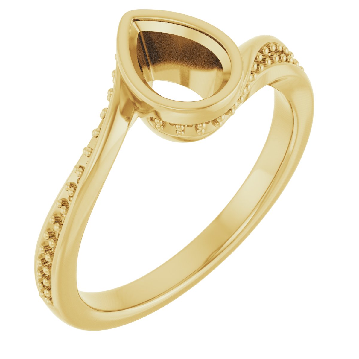 Bezel-Set Accented Engagement Ring