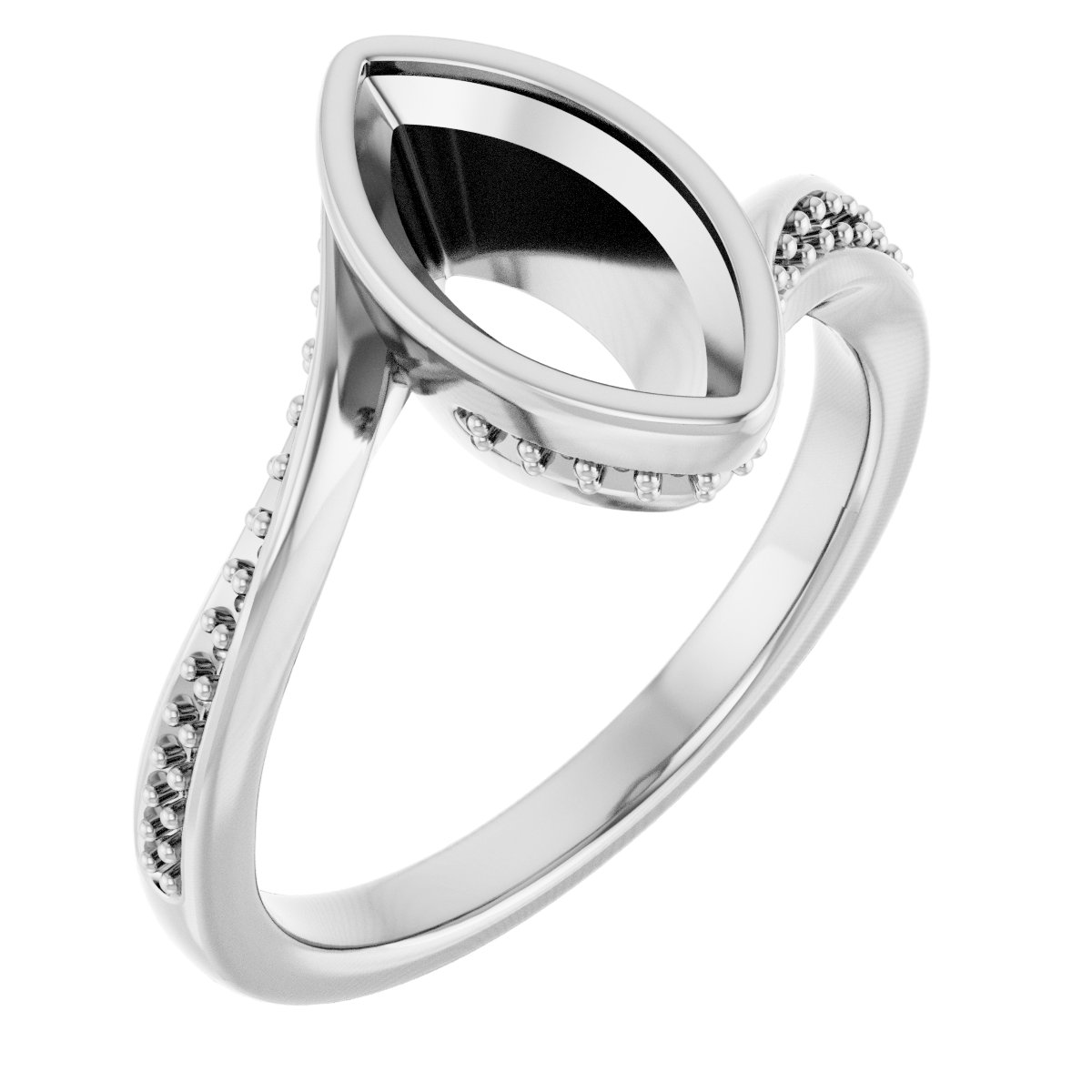 Bezel-Set Accented Engagement Ring