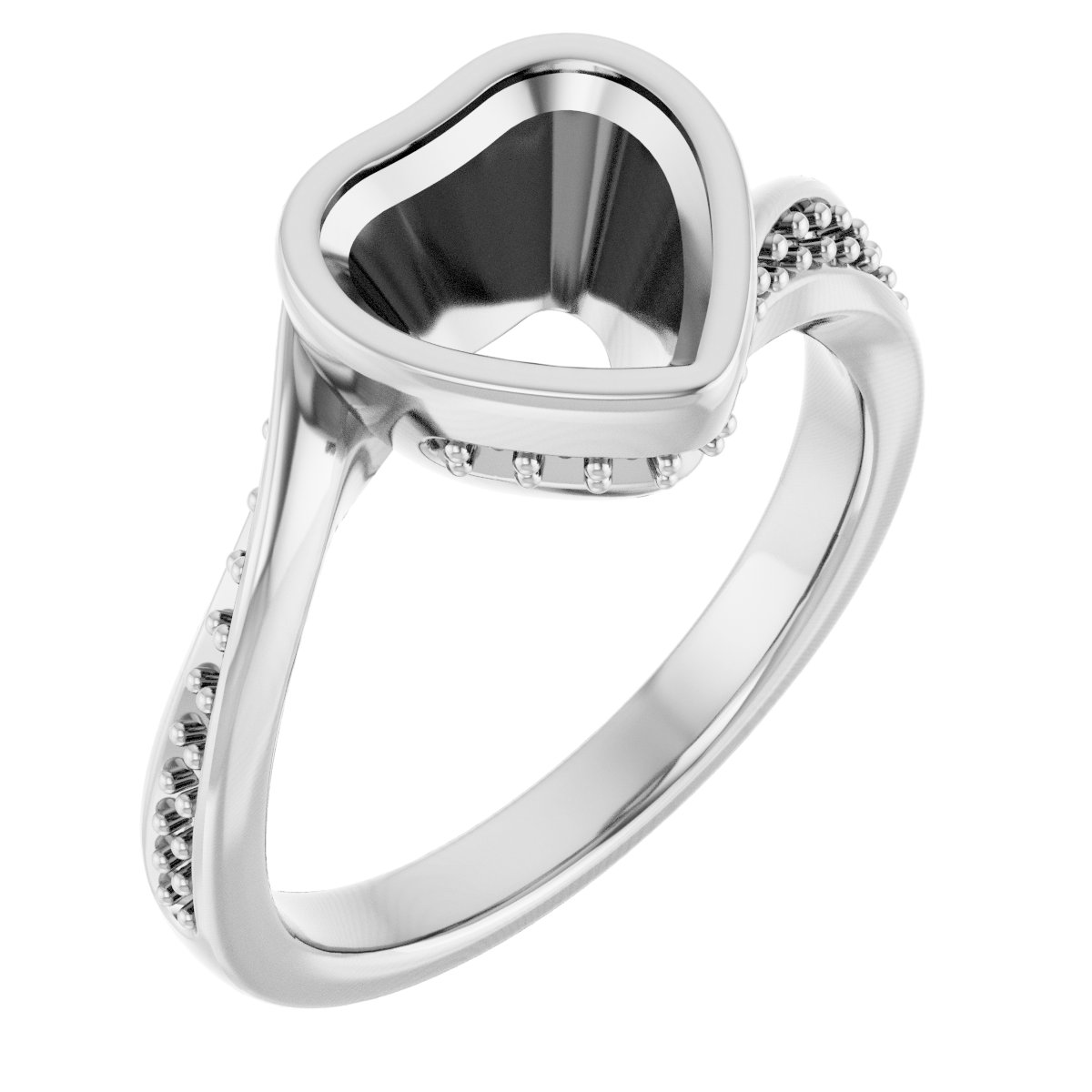 Bezel-Set Accented Engagement Ring