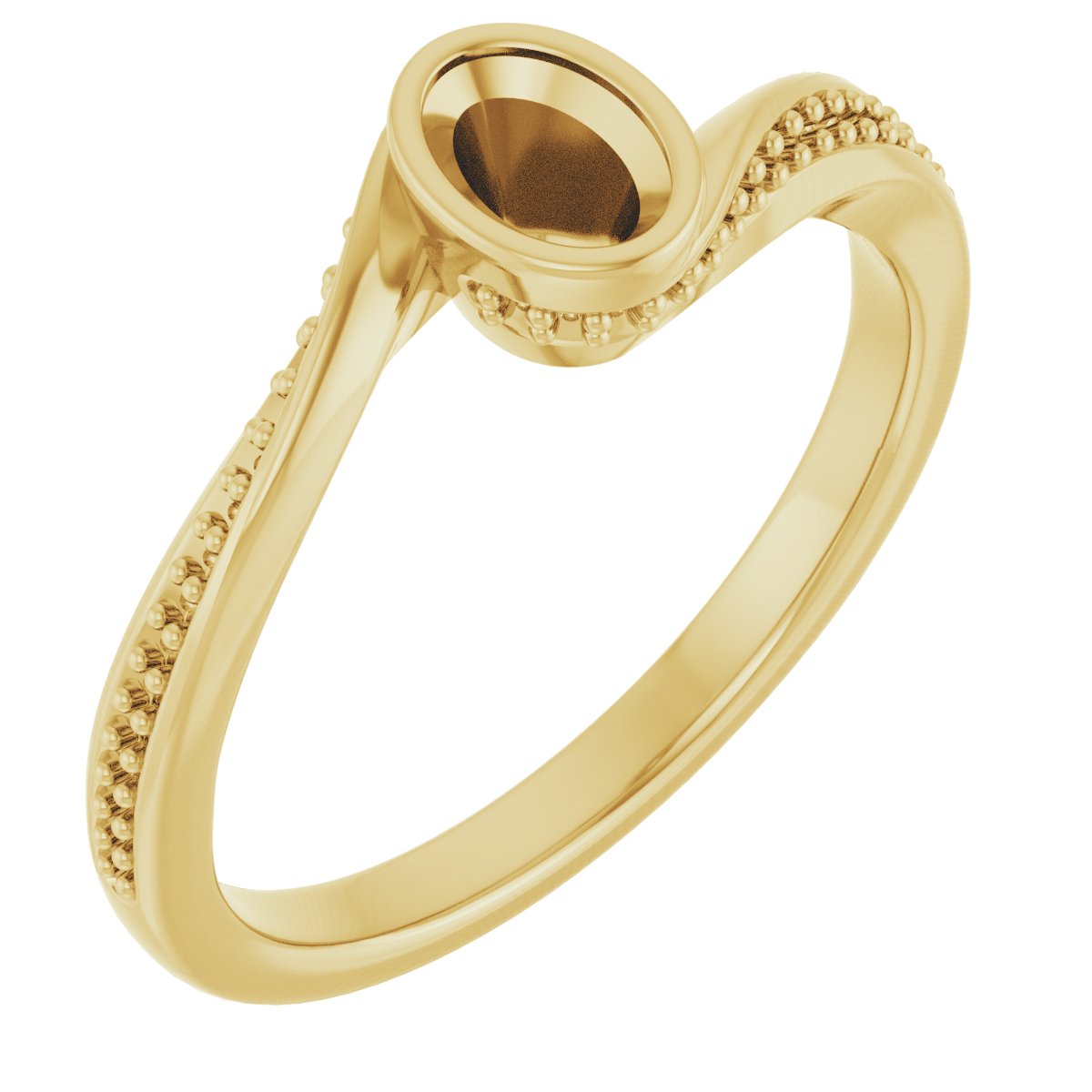 Bezel-Set Accented Engagement Ring