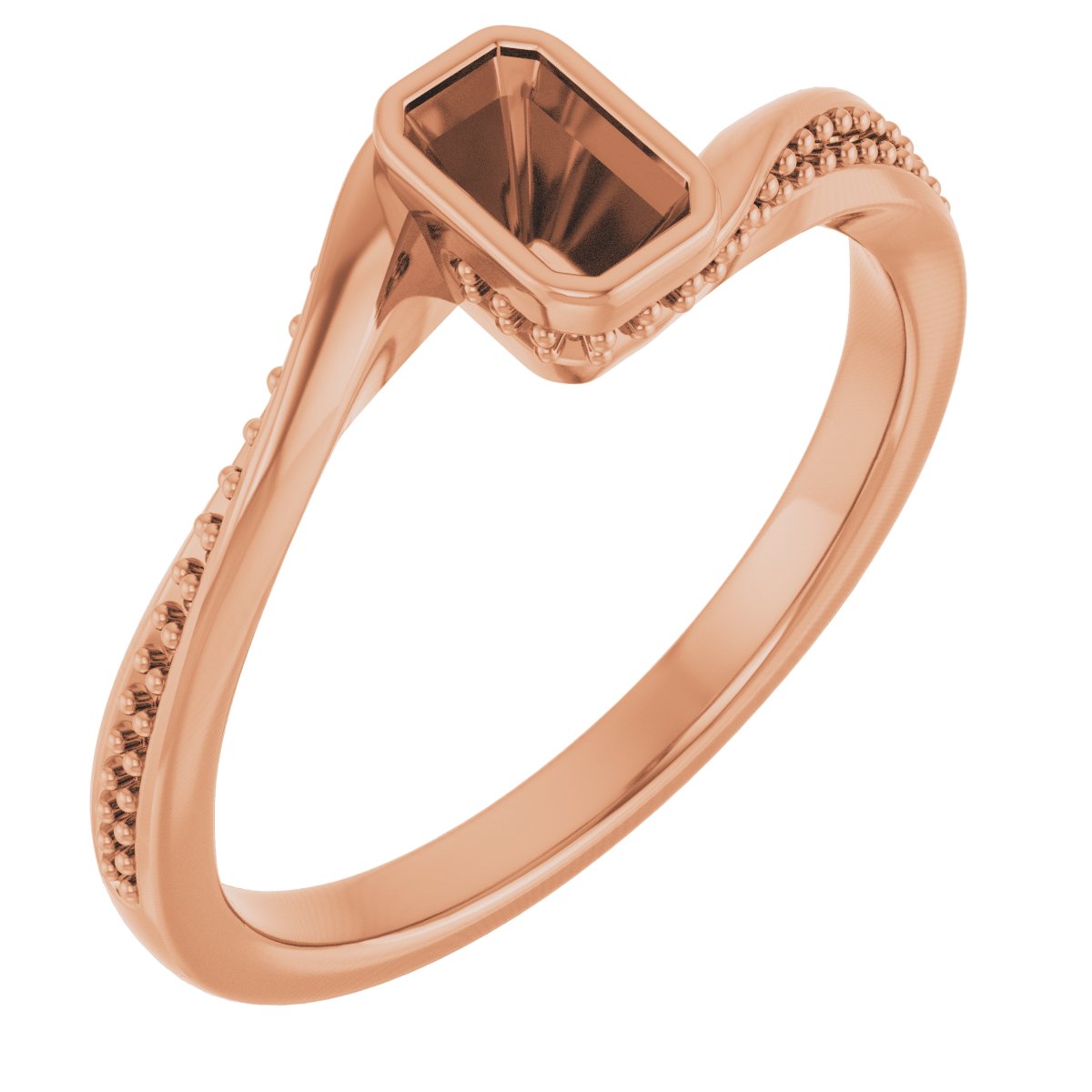 Bezel-Set Accented Engagement Ring