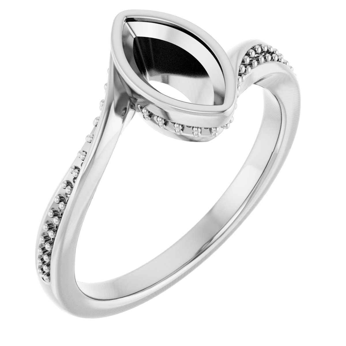 Bezel-Set Accented Engagement Ring
