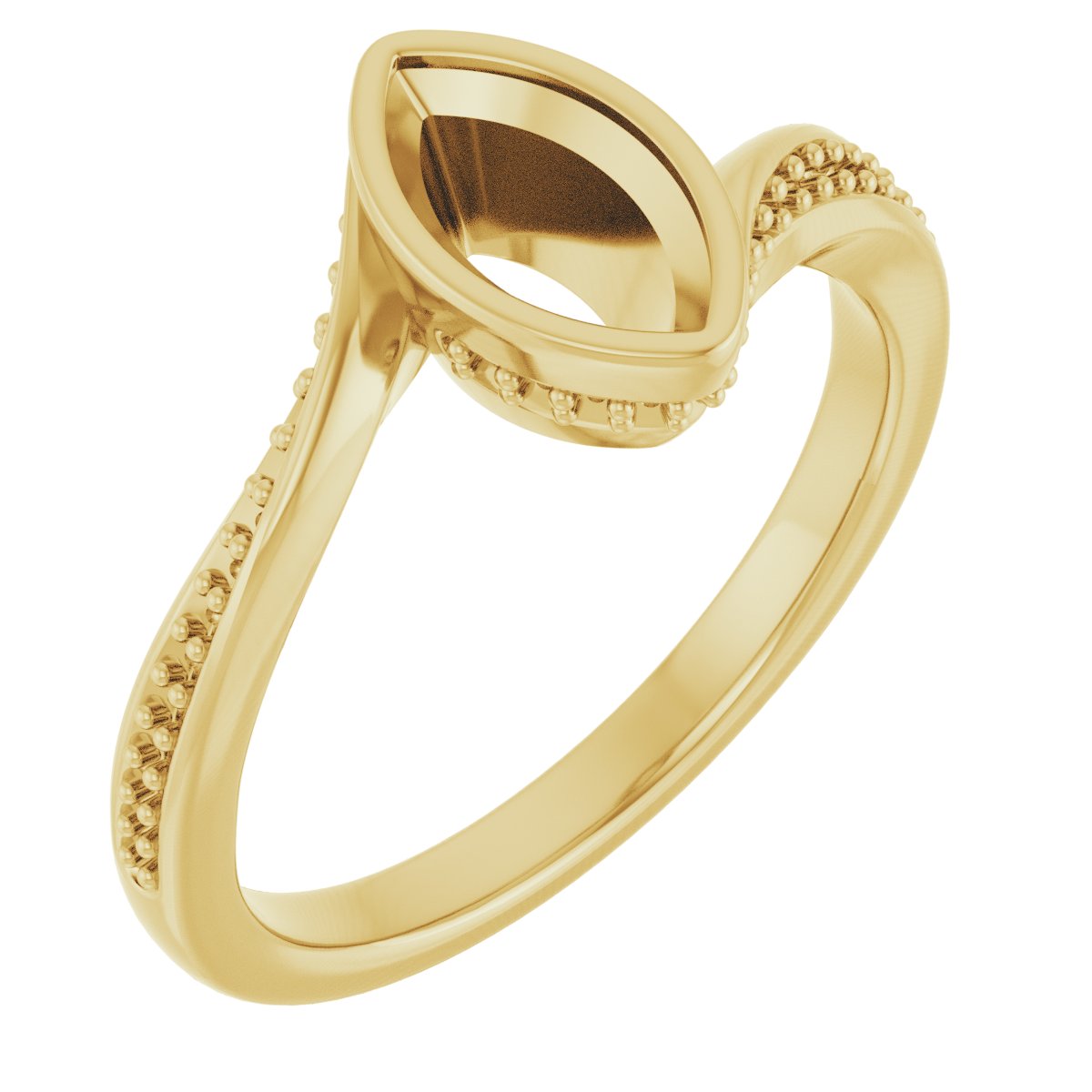 Bezel-Set Accented Engagement Ring
