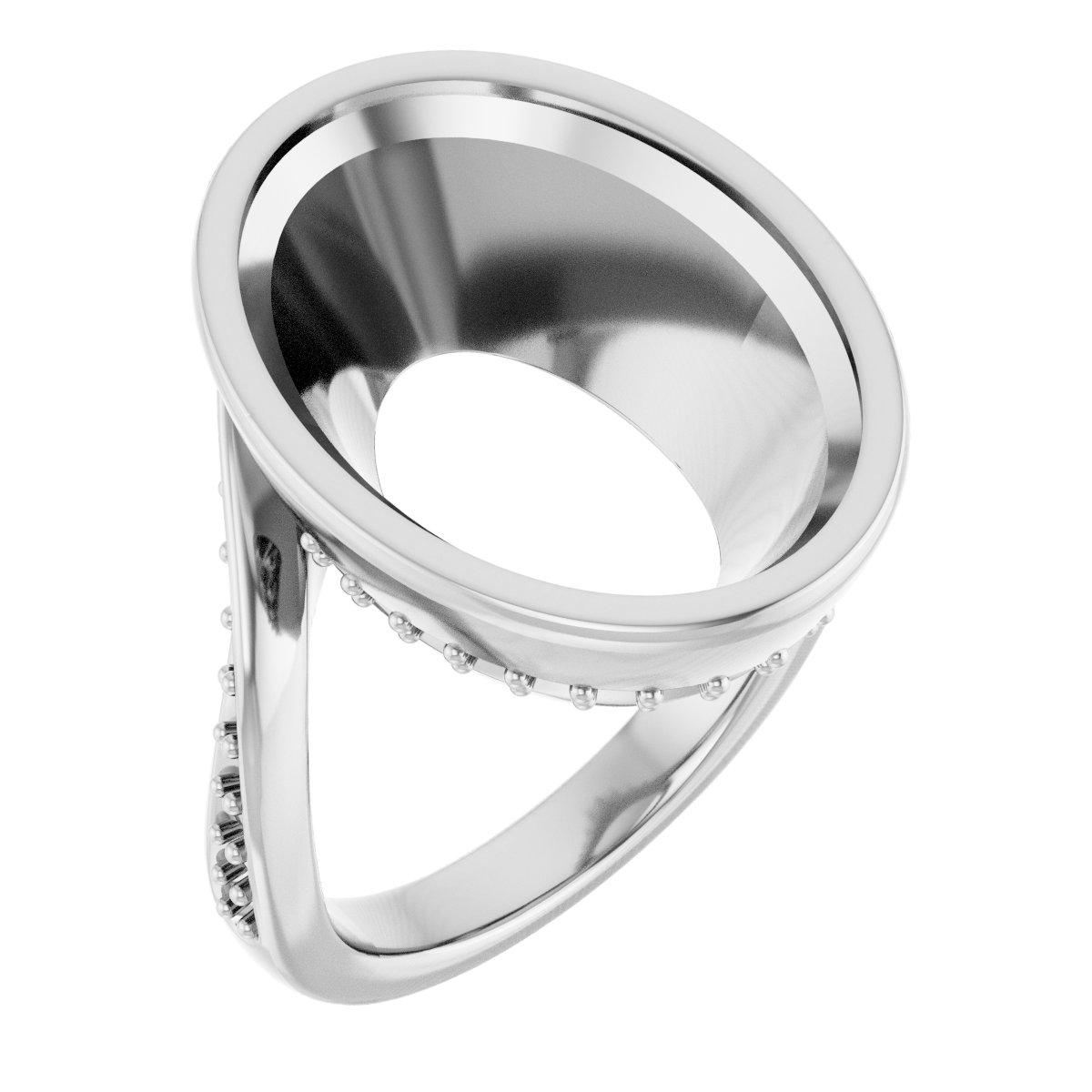 Bezel-Set Accented Engagement Ring