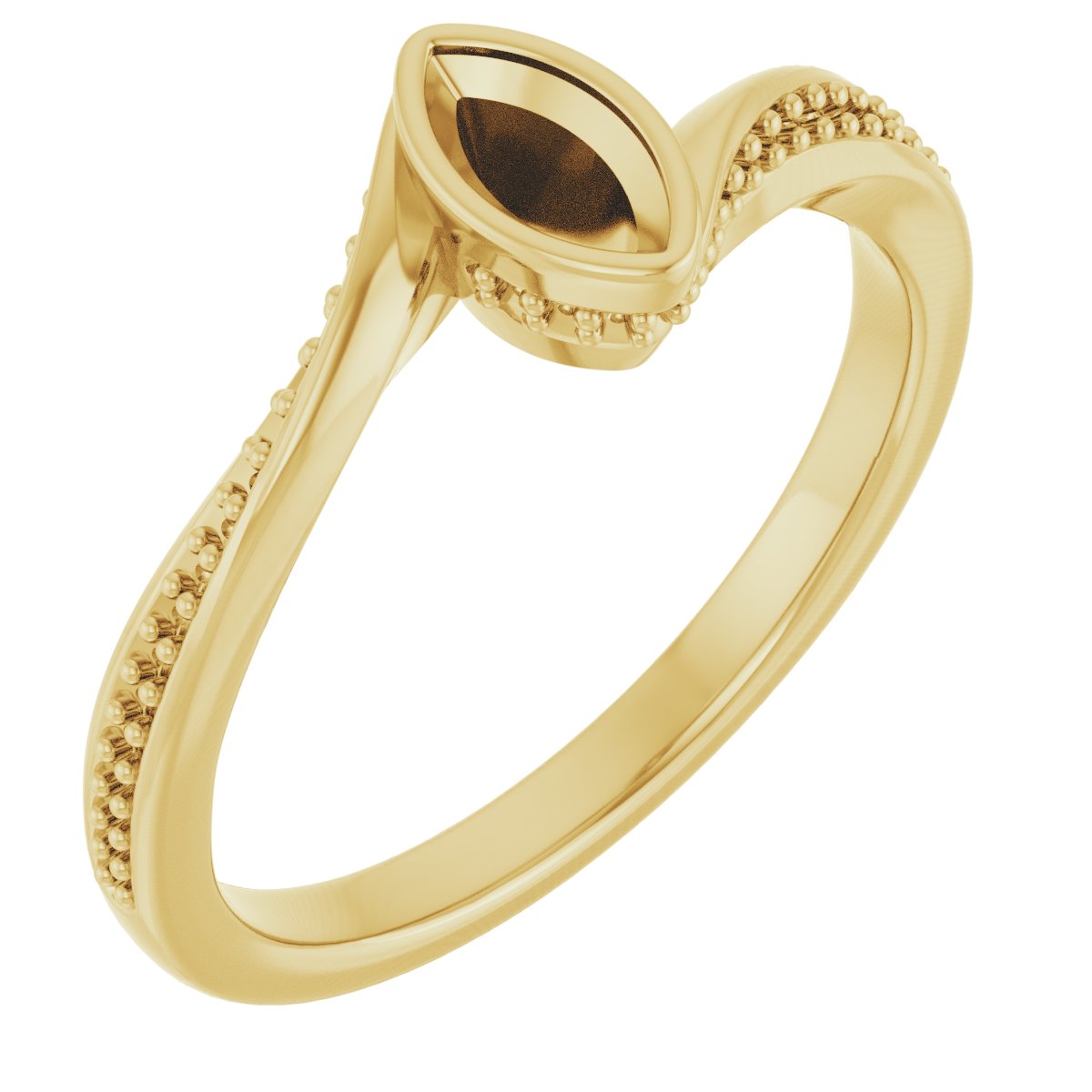 Bezel-Set Accented Engagement Ring