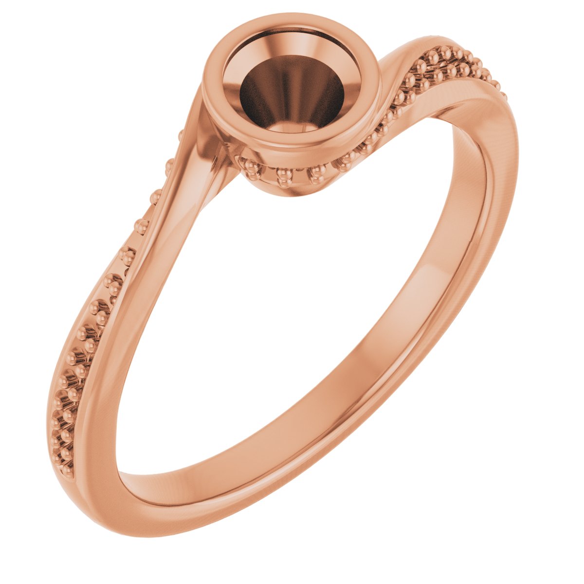 Bezel-Set Accented Engagement Ring