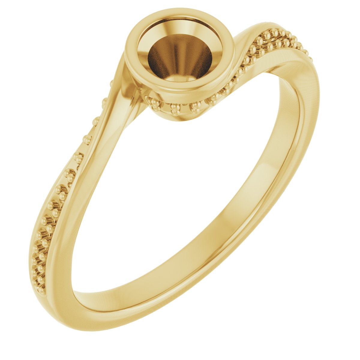 Bezel-Set Accented Engagement Ring