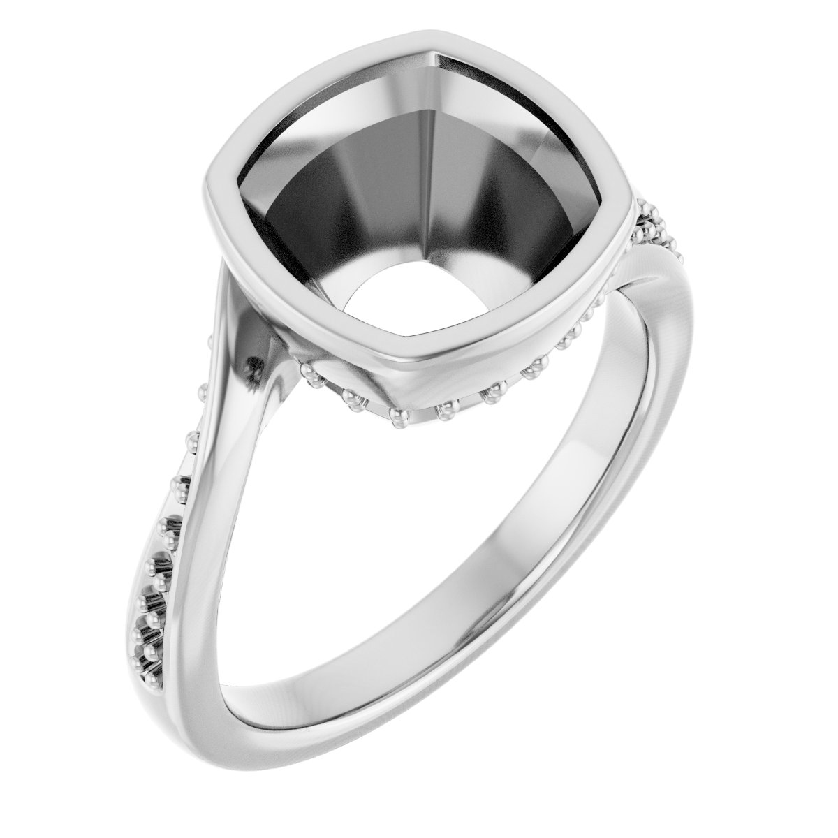 Bezel-Set Accented Engagement Ring