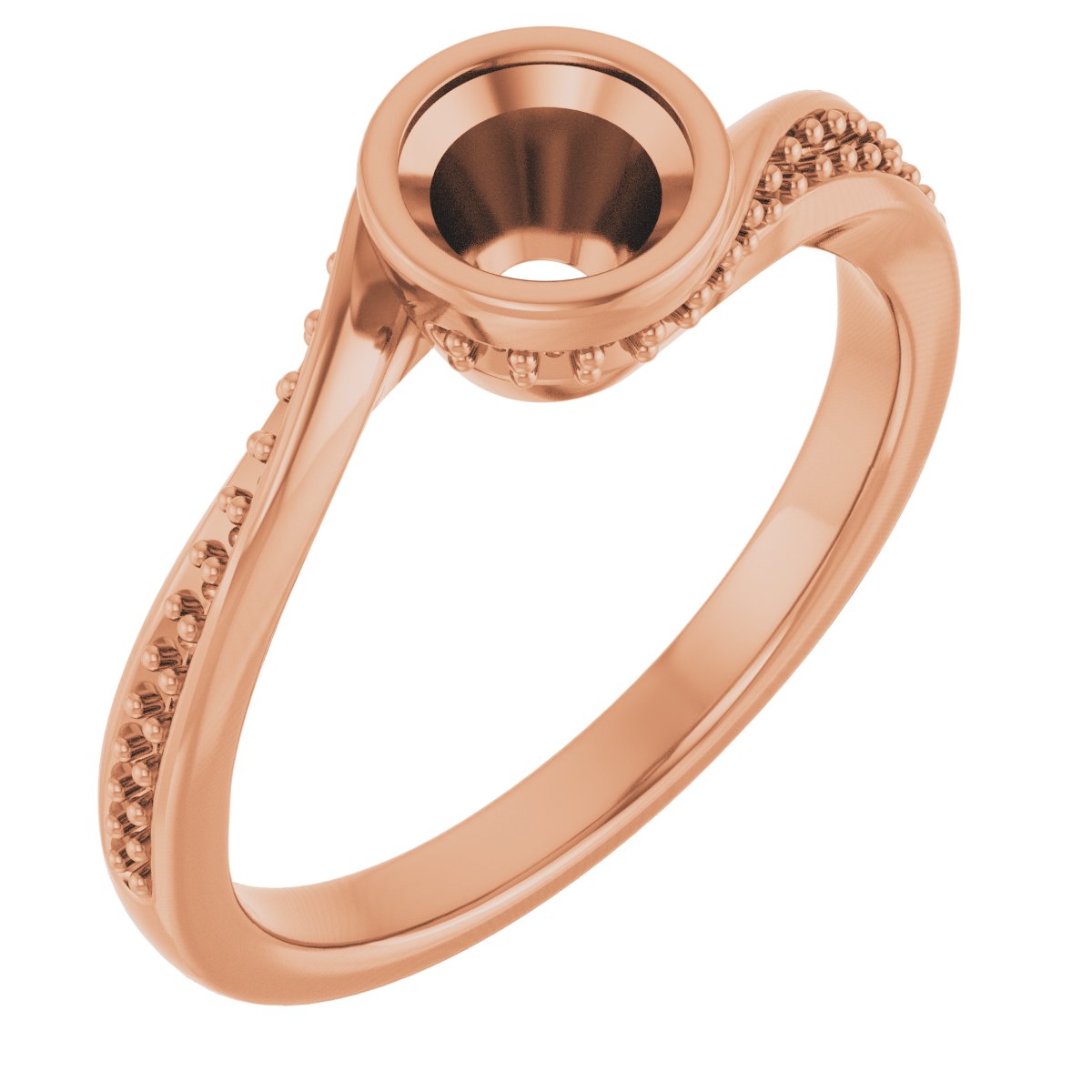 Bezel-Set Accented Engagement Ring