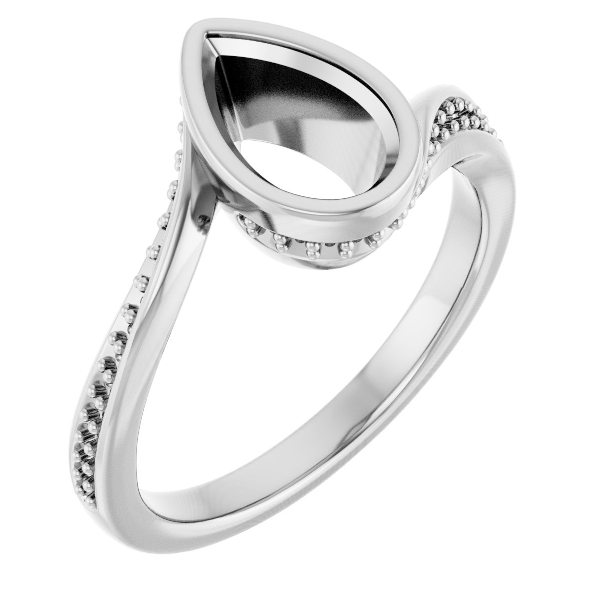 Bezel-Set Accented Engagement Ring