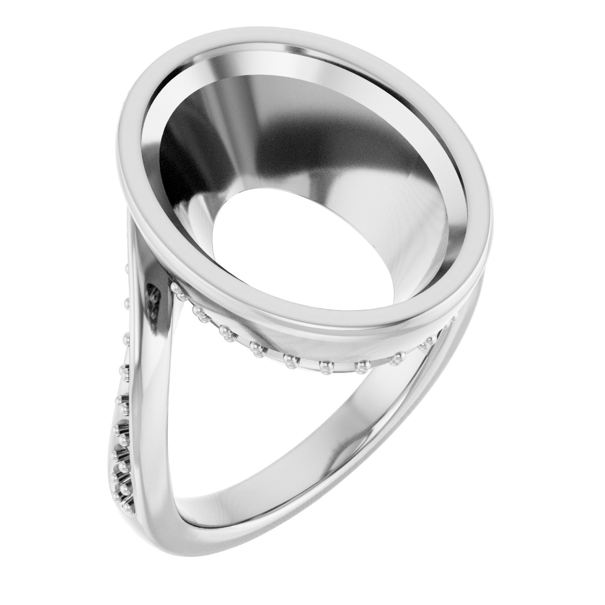 Bezel-Set Accented Engagement Ring