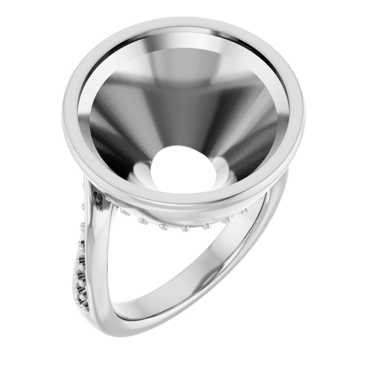 Bezel-Set Accented Engagement Ring