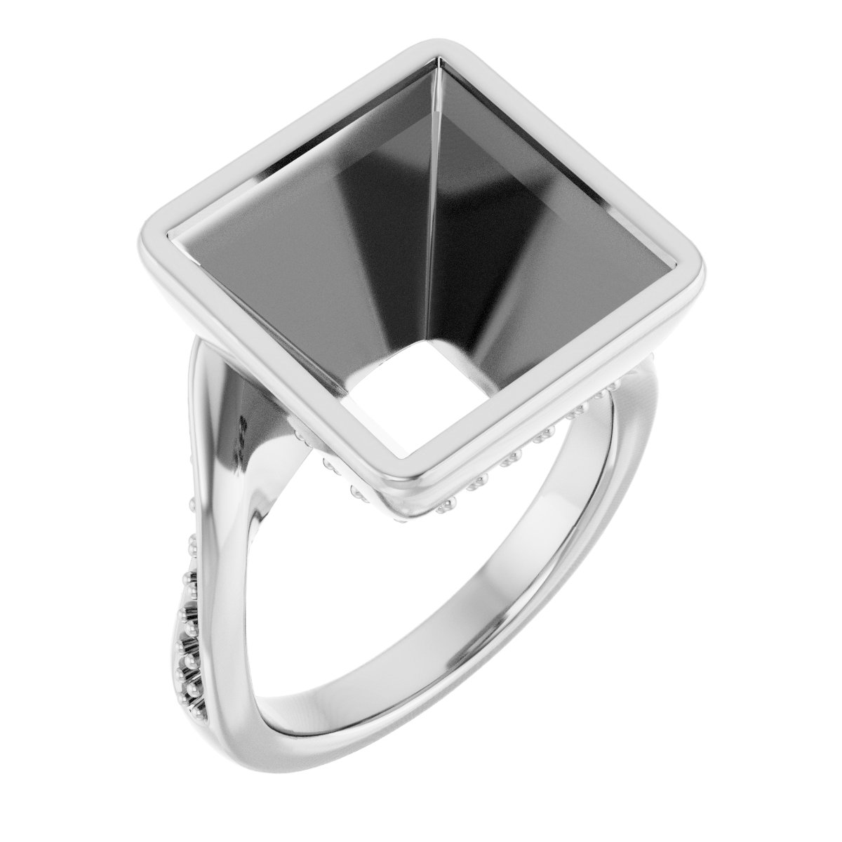Bezel-Set Accented Engagement Ring