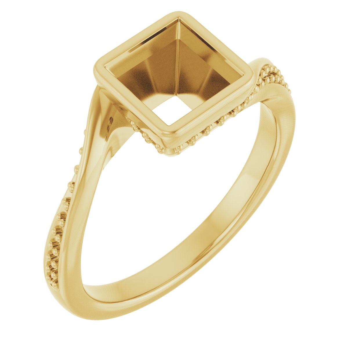 Bezel-Set Accented Engagement Ring