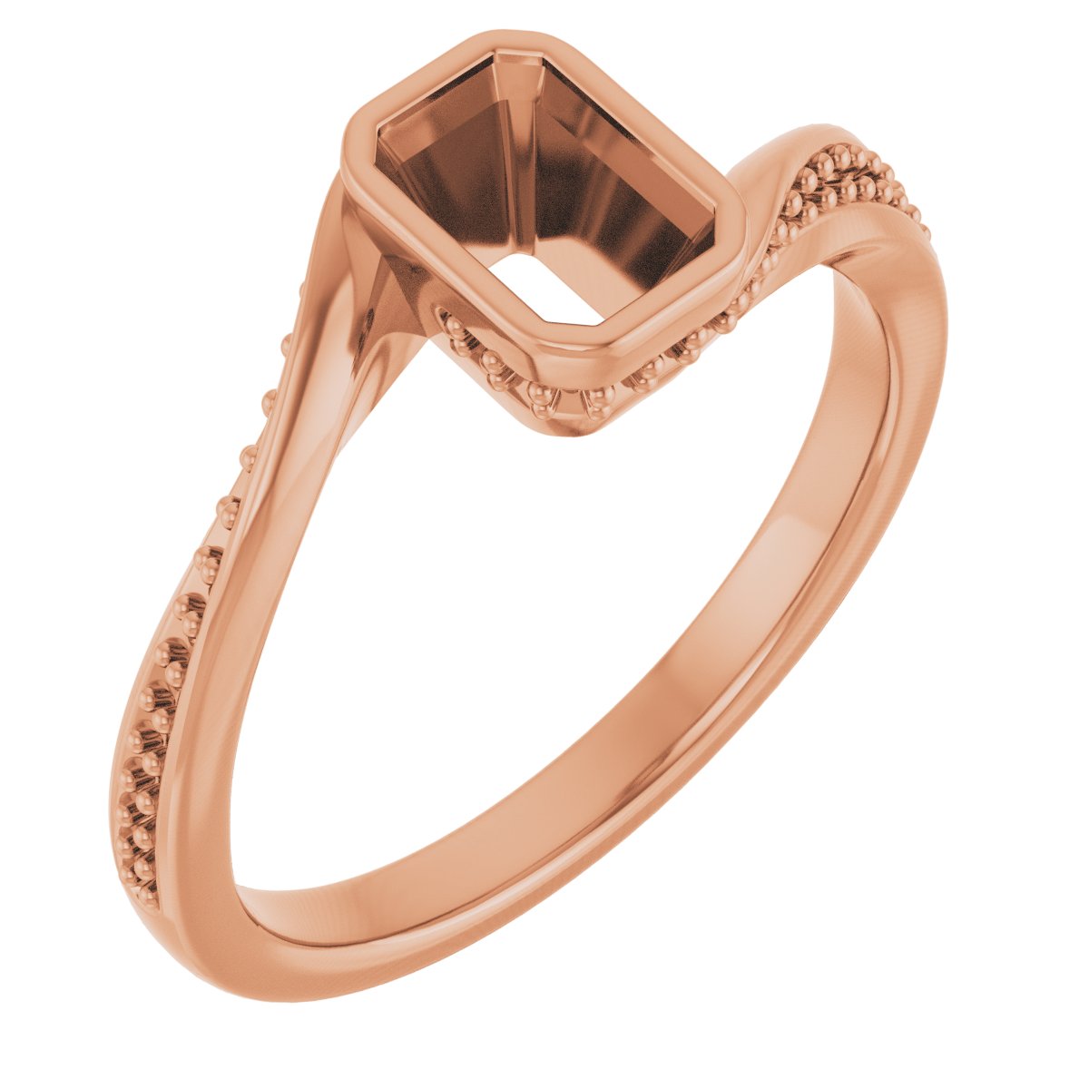 Bezel-Set Accented Engagement Ring