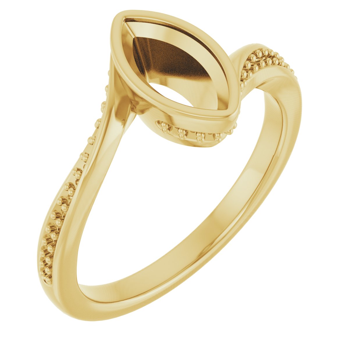 Bezel-Set Accented Engagement Ring